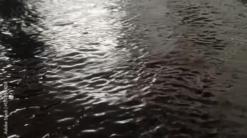 Appearance of the deka distance of flowing rainwater