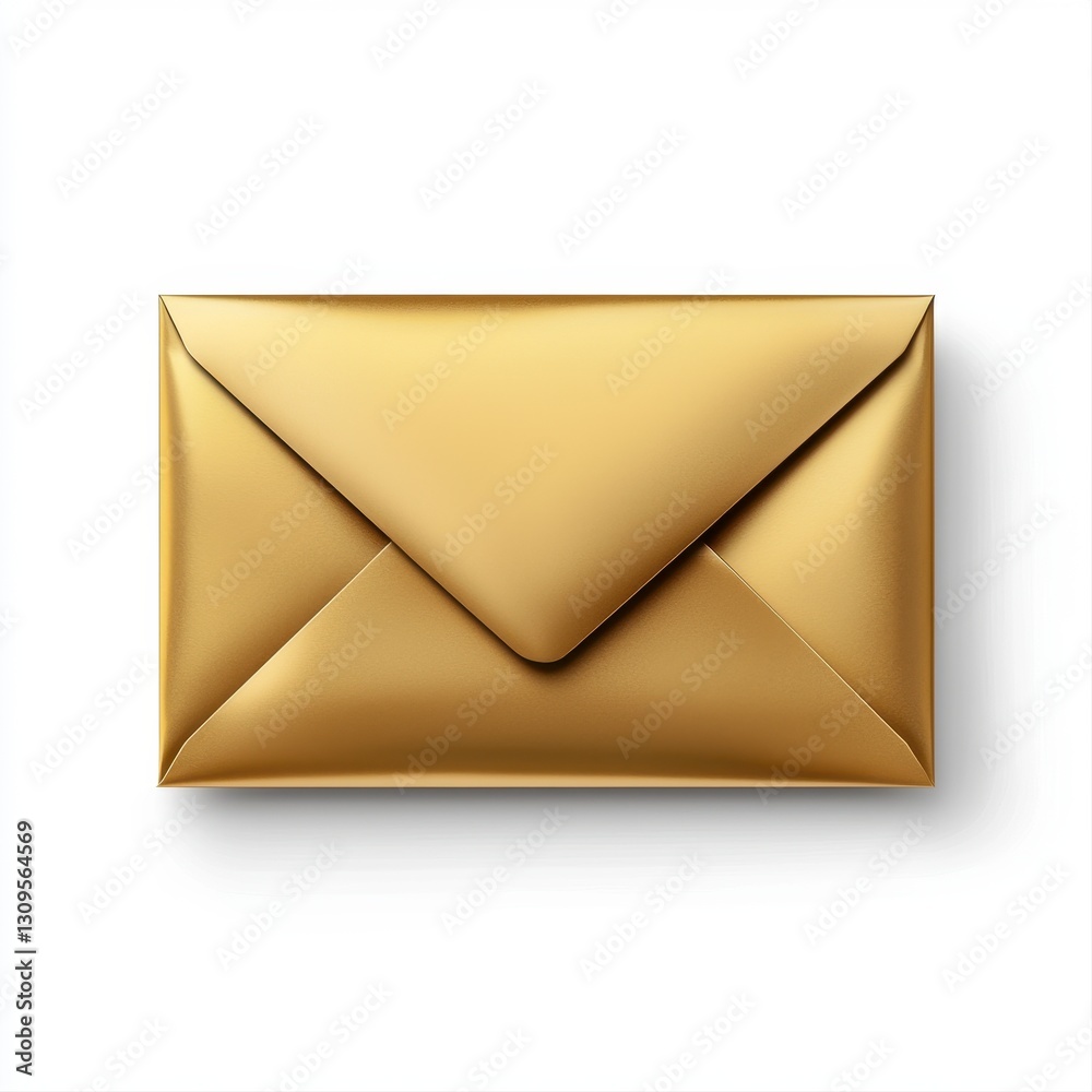 Beautiful gold envelope resting on top of another envelope creating a chic layered presentation for invitations Beautiful gold envelope resting on top of another envelope creating a chic layered presentation for invitations