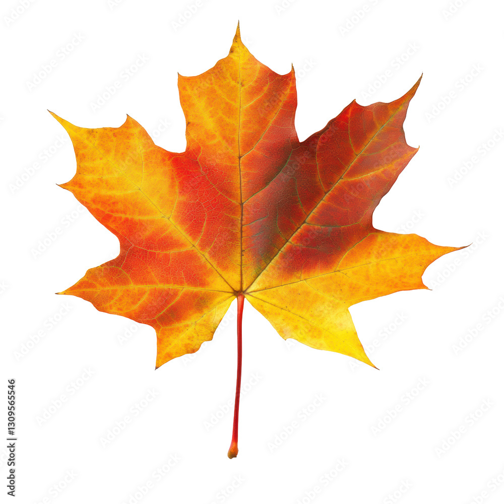 Obraz premium Maple leaf showcases vibrant autumn colors in natural beauty