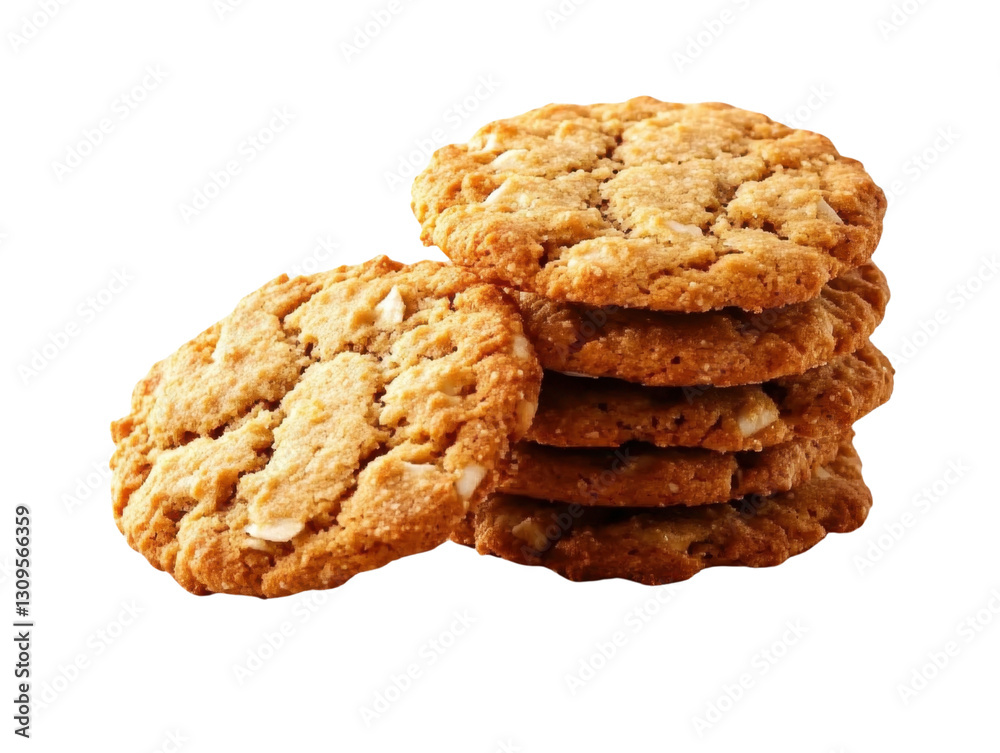 Anzac Biscuits Cookies isolated on transparent png background. Anzac Biscuits Cookies isolated on transparent png background.