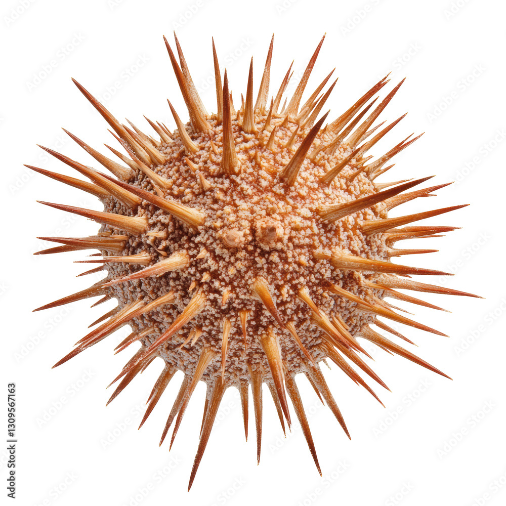 Naklejka premium Unique sea creature with spines found on ocean floor isolated on a white background