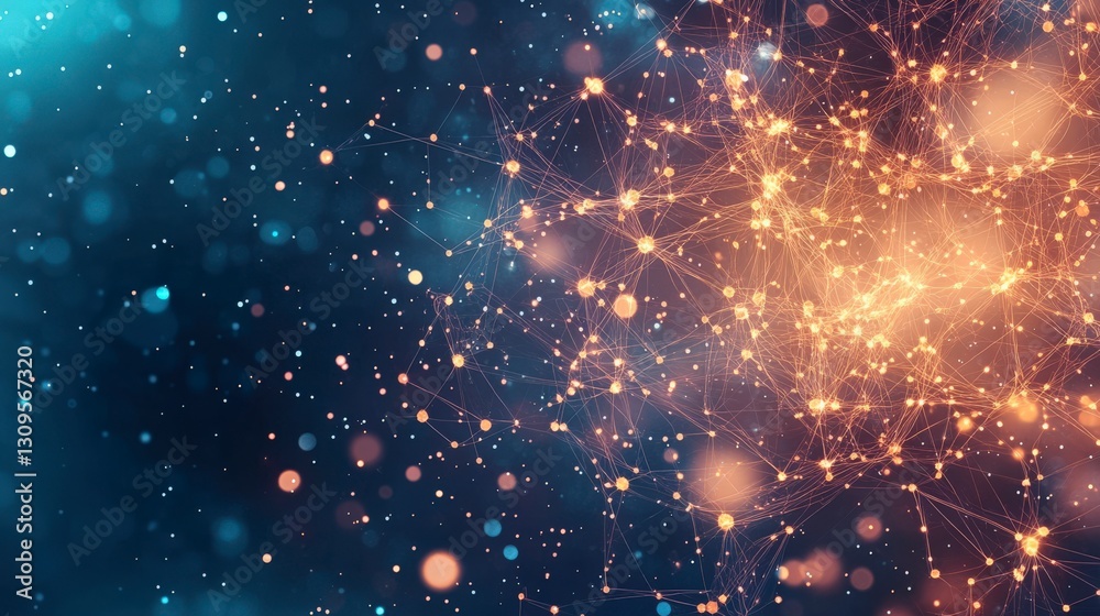 Abstract cosmic background with glowing particles and light trails, creating a sense of depth and motion in a digital universe. Abstract cosmic background with glowing particles and light trails, creating a sense of depth and motion in a digital universe.