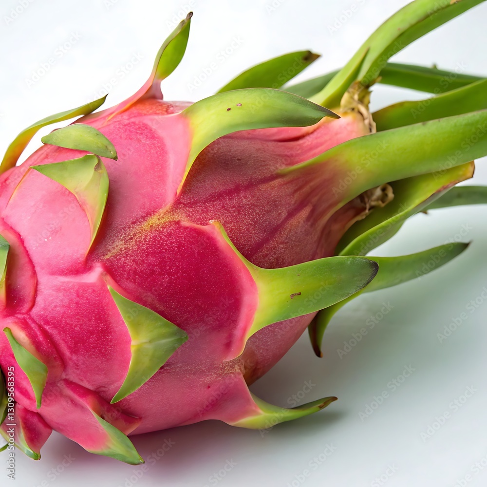 Fototapeta premium Dragon fruit with vibrant pink and green skin