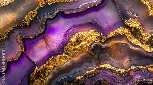 Vibrant Agate Crystal with Natural Gold Veining and Stunning Layers