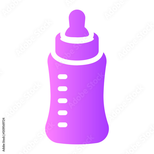baby bottle gradient icon
