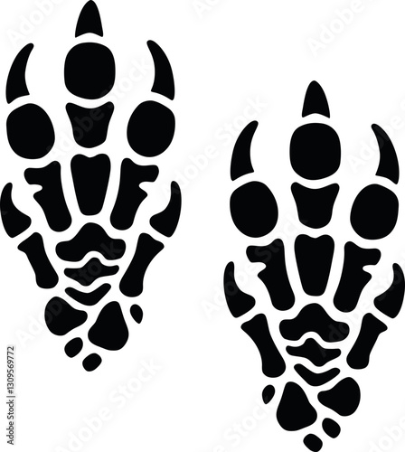 Dinosaur Footprints SVG Cut Files for Cricut & Silhouette