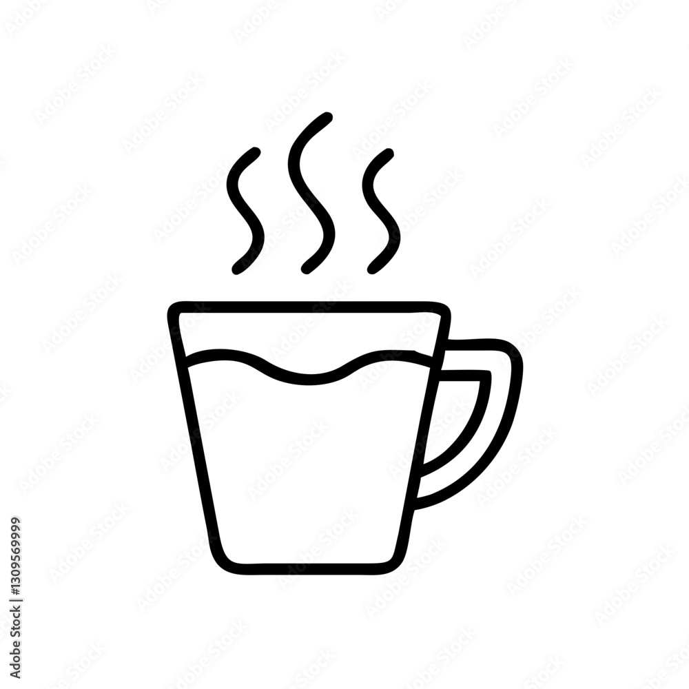 Steaming cup of hot beverage, black and white, cozy drink Steaming cup of hot beverage, black and white, cozy drink