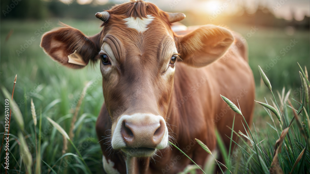 USA Dairy Cow in Green Pasture – Sustainable Farming and Livestock Agriculture USA Dairy Cow in Green Pasture – Sustainable Farming and Livestock Agriculture