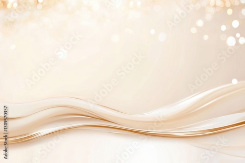 Reflective ivory background with gentle curves and soft highlights for elegant designs