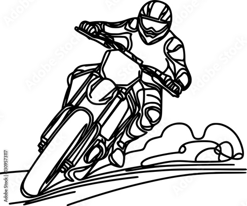 motocross rider illustration