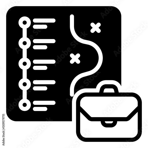 Plan icon, glyph icon style