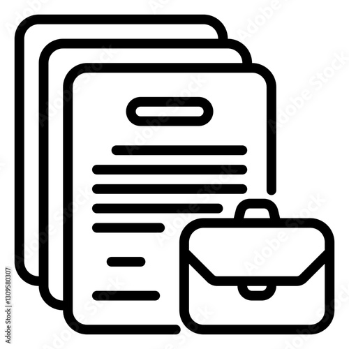 Paper icon, line icon style