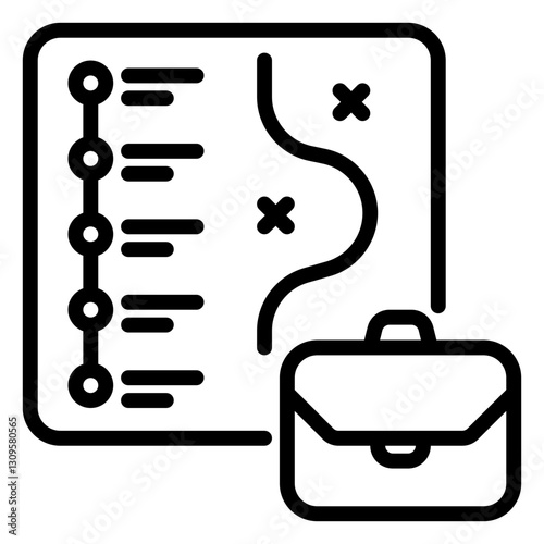 Plan icon, line icon style