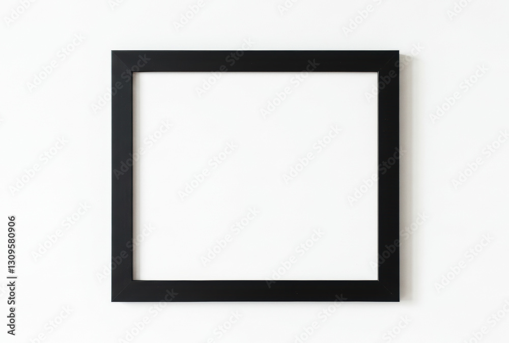 Sleek Black Frame with Stark Minimalist Design. Isolated white background. Sleek Black Frame with Stark Minimalist Design. Isolated white background.
