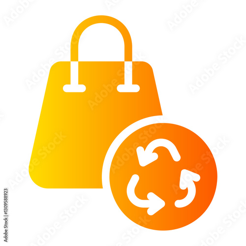 Free Download recycle bag gradient icon - GFXLoad