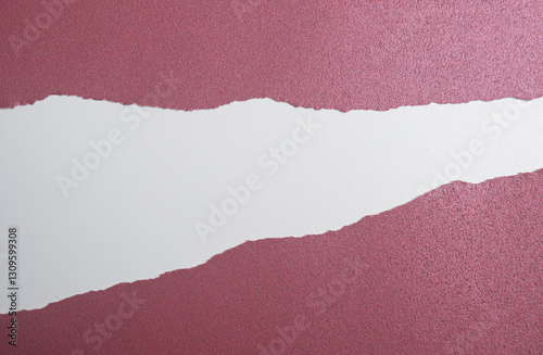 Wallpaper Mural Red paper sticker isolated with torn edges. Red paper with torn edges on a white background for graphic design needs or writing words. Torontodigital.ca
