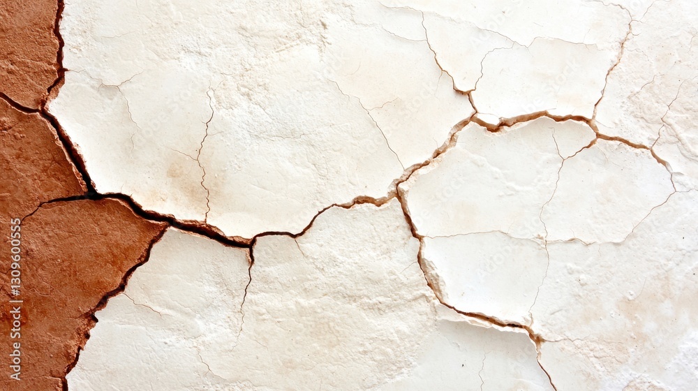 Obraz premium A wall with cracks and holes in it