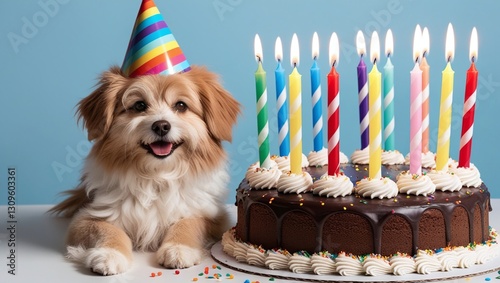 Party Paws: Dog's Special Day with Cake
