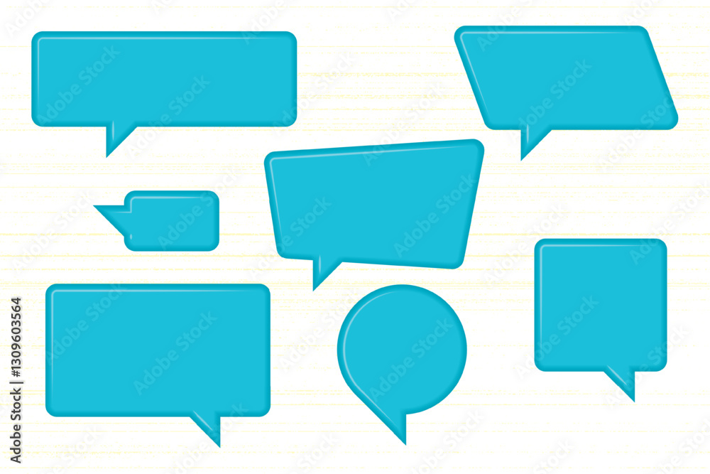Speech Bubbles 3D Illusion Set of Circle Distorted Rectangle and Square Blank Trendy Shapes - Blue Elements on Yellow Noisy Background - Gradient Graphic Design Speech Bubbles 3D Illusion Set of Circle Distorted Rectangle and Square Blank Trendy Shapes - Blue Elements on Yellow Noisy Background - Gradient Graphic Design
