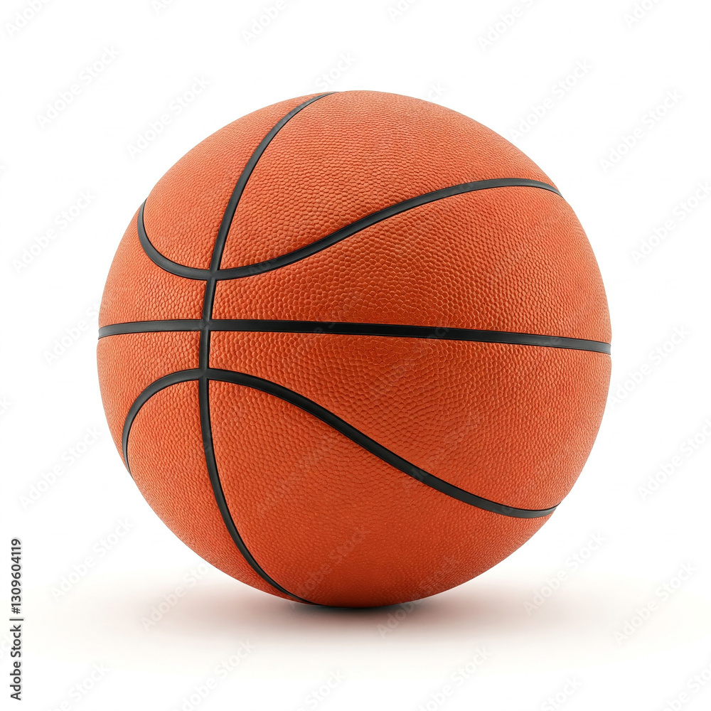 Fototapeta premium basketball isolated on white background. orange basketball on white background.