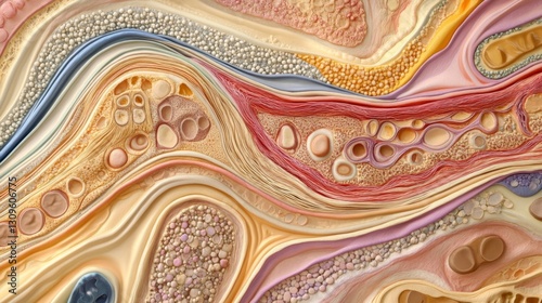 Exploring the human integument a realistic cross-sectional view of skin anatomy in a medical environment