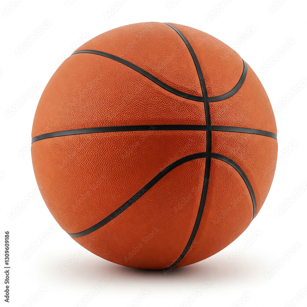 Fototapeta premium basketball isolated on white background. orange basketball on white background.