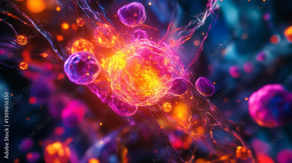 Illuminating microscopic examination of blood cells laboratory scientific imagery natural environment close-up perspective vibrant glowing concept Illuminating microscopic examination of blood cells laboratory scientific imagery natural environment close-up perspective vibrant glowing concept