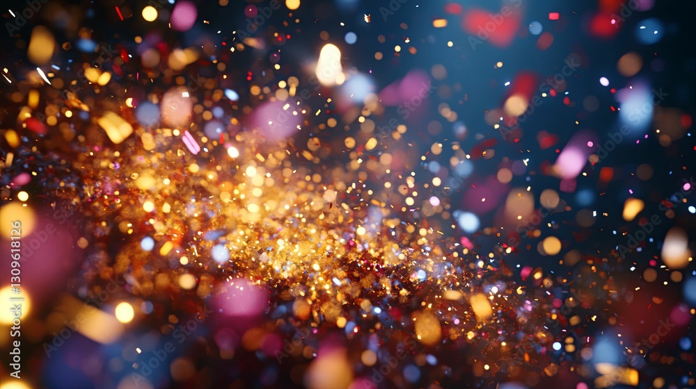 Obraz premium Glittering Confetti Explosion Celebration Background