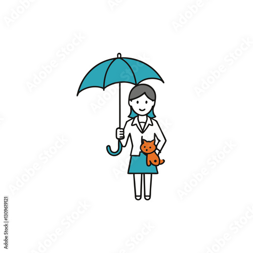 little girl with umbrella