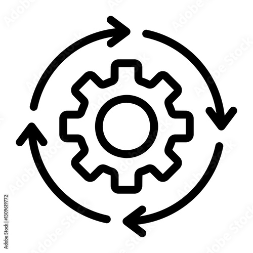 recycling line icon