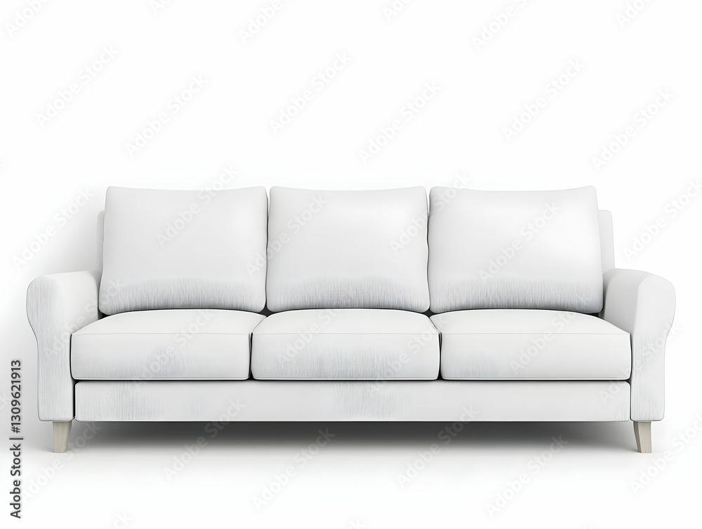 White Sofa 3D Render Modern Furniture Design White Sofa 3D Render Modern Furniture Design