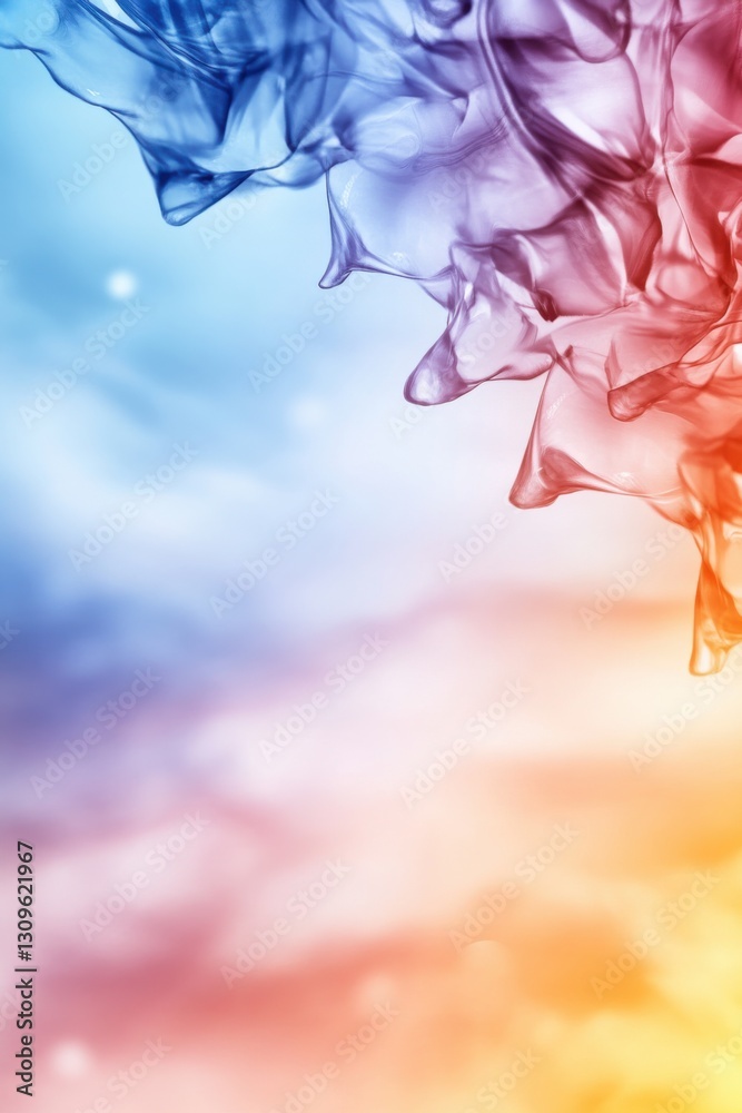 Obraz premium Soft pastel watercolor wash creates a calming backdrop for creative projects and relaxation