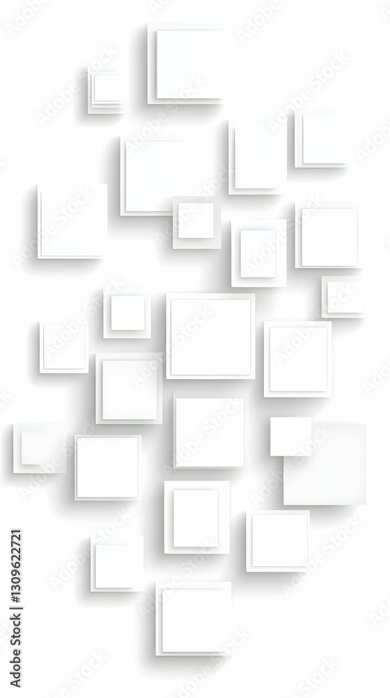 White Square Abstract 3D Background White Square Abstract 3D Background