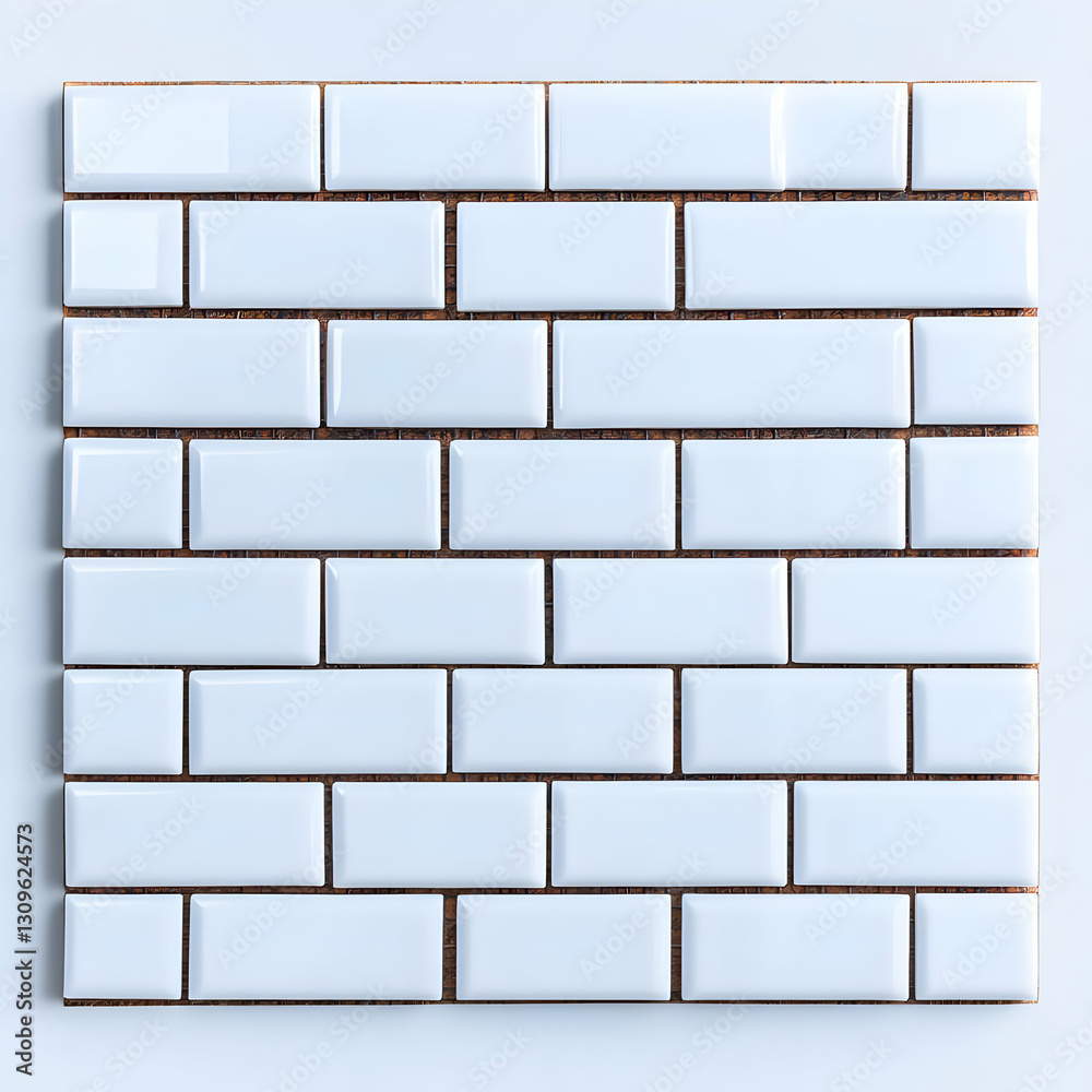 Naklejka premium White Subway Tile Background Illustration