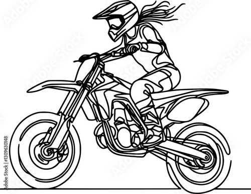 motocross rider illustration