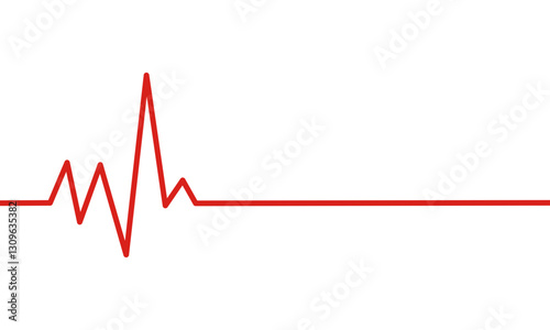 Heartbeat line icon isolated on white background.