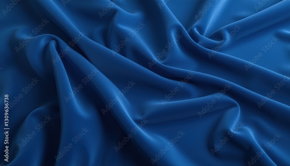Fototapeta premium Flowing Blue Silk Material