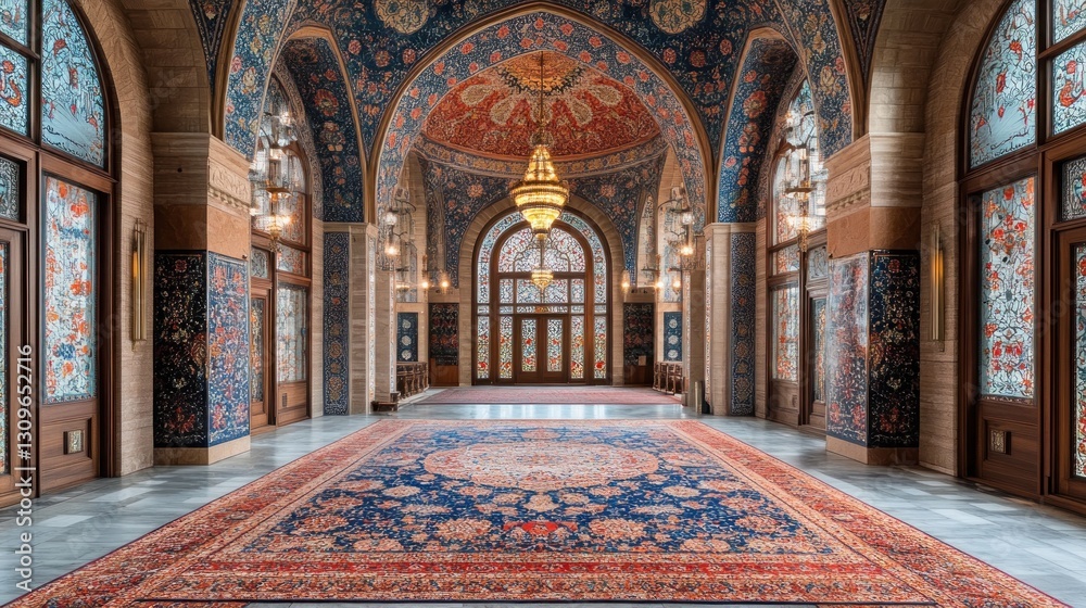 Obraz premium Ornate, grand hall with intricate, decorative elements