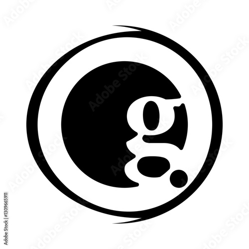 Creative new initial lowercase letter G logo design, monogram G letter logo design and with black color, creative black elegant logo template