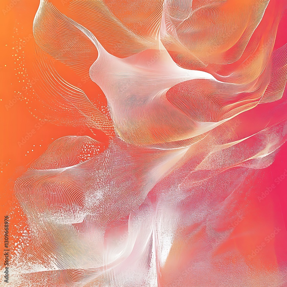 Fototapeta premium Abstract Orange and White Swirling Design