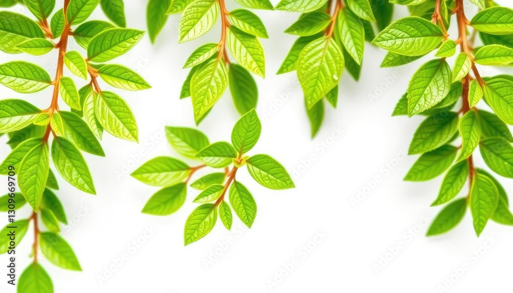 Single vibrant green plant, isolated on pure white, illustration, plantlife Single vibrant green plant, isolated on pure white, illustration, plantlife