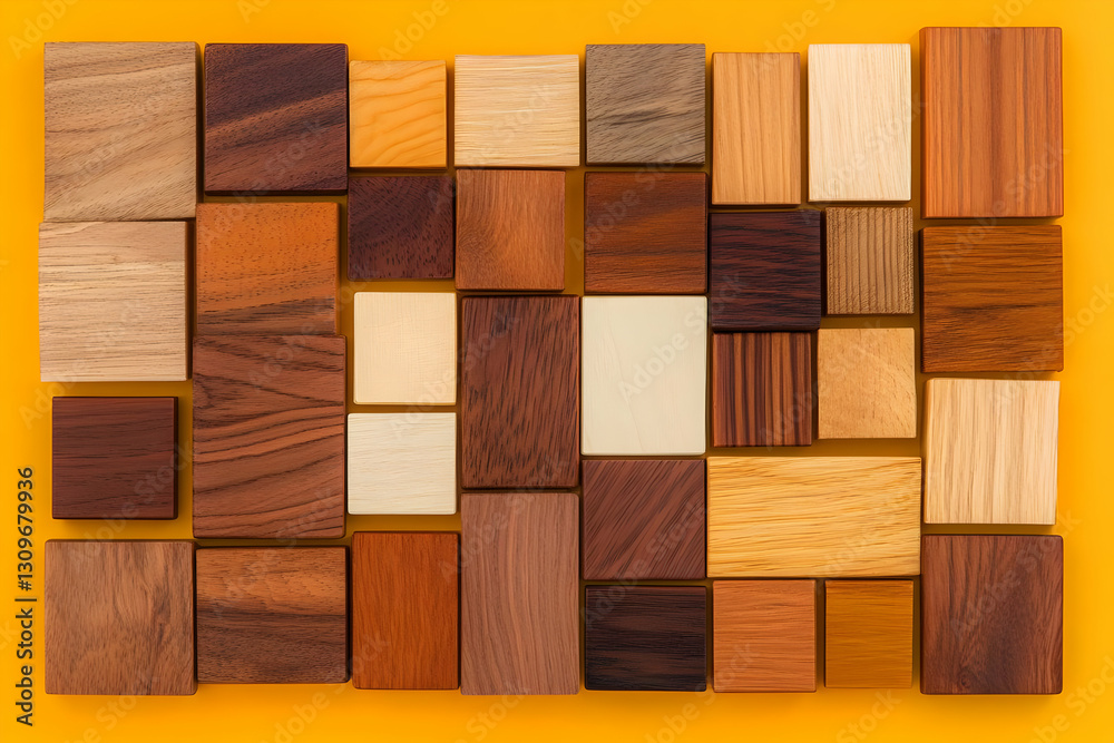 Obraz premium Wood Texture Blocks Abstract Background Illustration