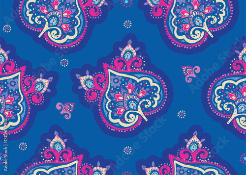 Seamless pattern with vintage elements. For fabric, wallpaper, packaging, decoration.