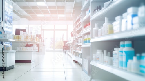 clean and bright modern pharmacy interior