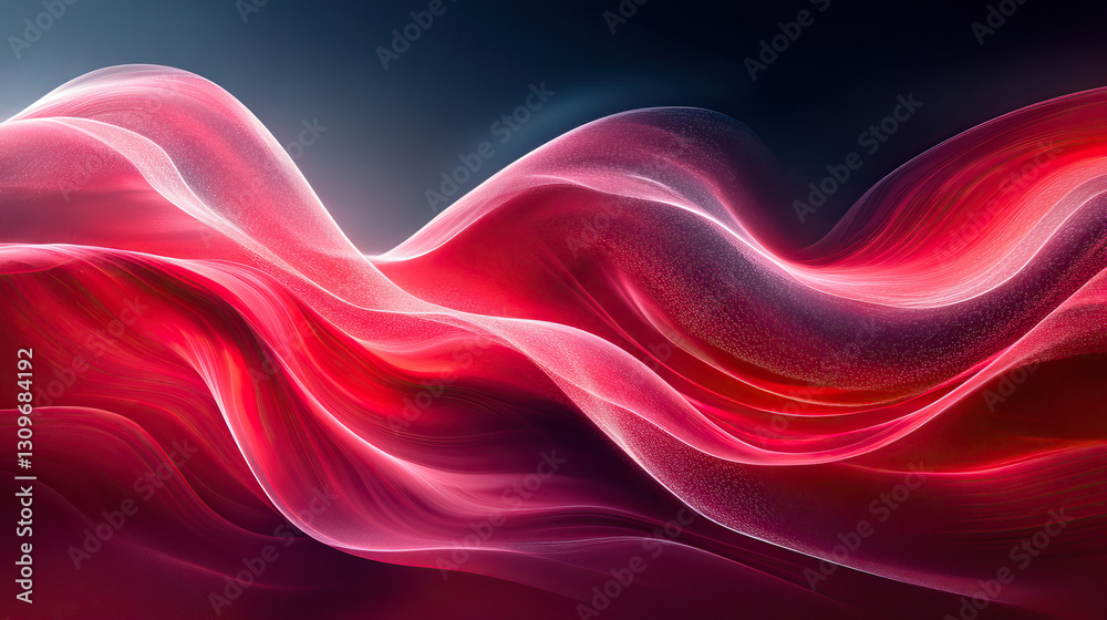 Abstract flowing red silk waves design for modern art and backgrounds Abstract flowing red silk waves design for modern art and backgrounds