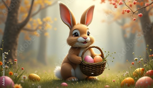 eggs in the easter bunny's basket

