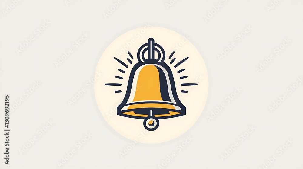 Golden Bell Icon: A Symbol of Notifications and Announcements Golden Bell Icon: A Symbol of Notifications and Announcements