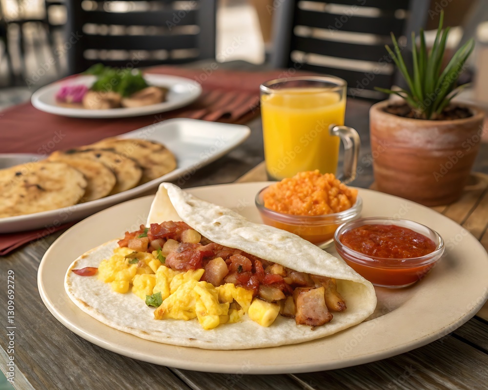 Breakfast Taco with Scrambled Eggs, Bacon, and Salsa – A Flavorful Morning Delight Breakfast Taco with Scrambled Eggs, Bacon, and Salsa – A Flavorful Morning Delight