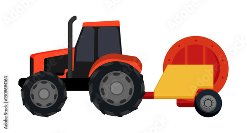 Red Reel Tractor