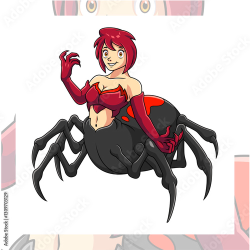 Arachne cartoon mascot character design